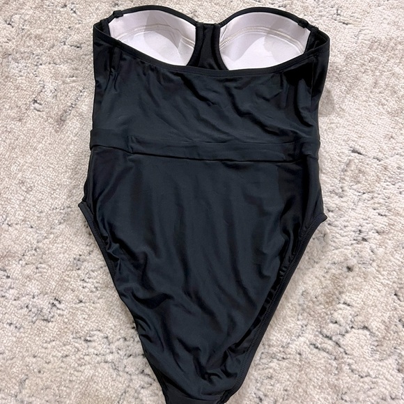 Fortune Swimwear bustier corset strapless swimsuit black small - Picture 5 of 8